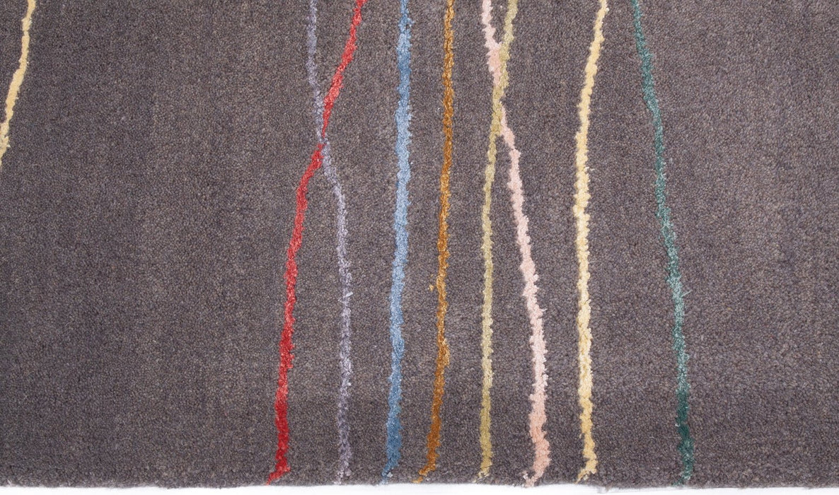 Grey Multi Lines Rug