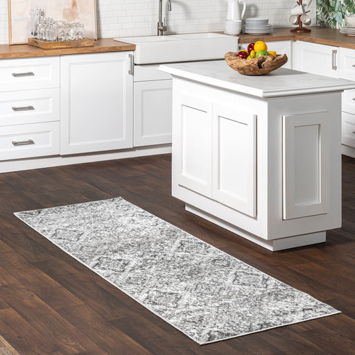 Grey Persian Patterned Area Rug 160cm