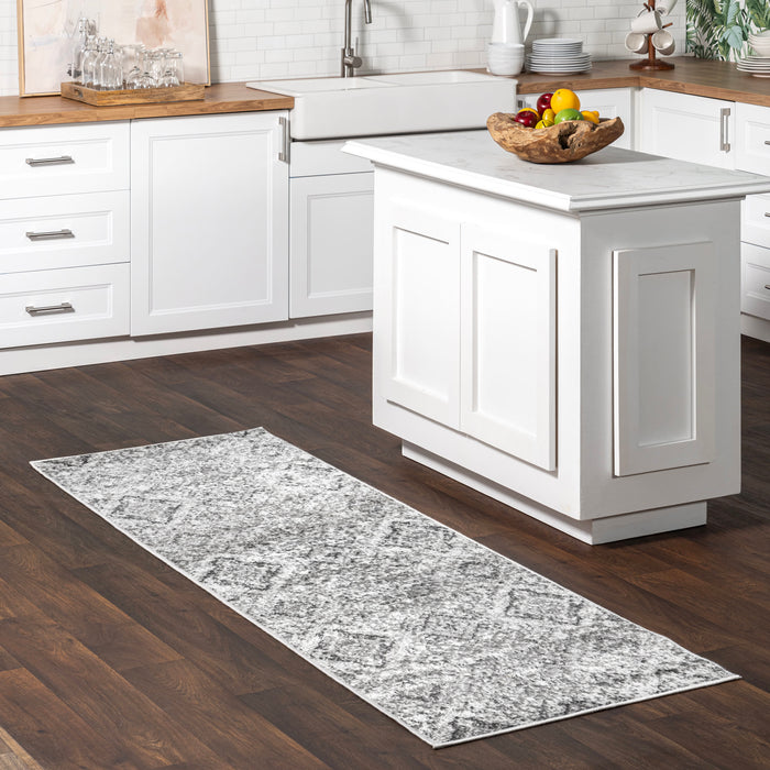 Grey Persian Patterned Area Rug 160cm