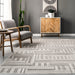 Grey Pinstripe Area Rug 120x180 cm