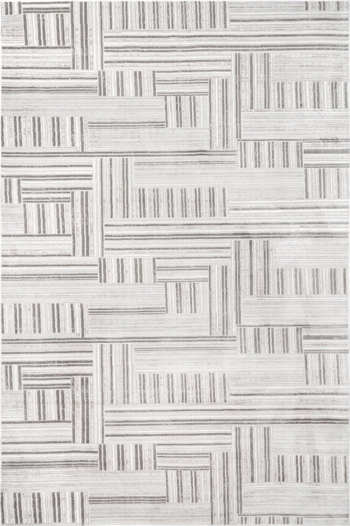 Grey Pinstripe Area Rug 120x180 cm