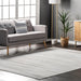 Grey Pinstripe Area Rug 140x200 cm Durable Design