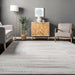 Grey Pinstripe Area Rug 140x200 cm Durable Design