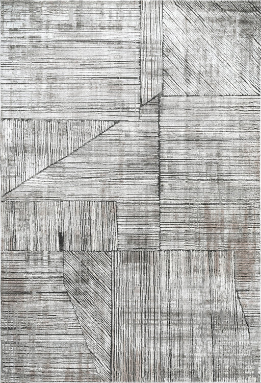 Tappeto gessato grigio 160x230 cm