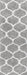 Grey Quatrefoil Trellis Area Rug 120x180 cm