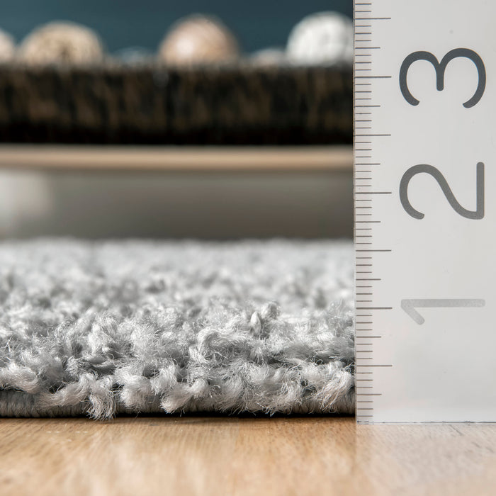 Grey Shag Area Rug 120x180 cm Durable Pet-Friendly Design