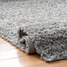 Grey Shag Area Rug 120x180 cm Durable Pet-Friendly Design