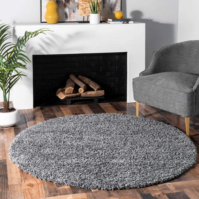 Grey Shaggy Plush Area Rug 120x180 cm