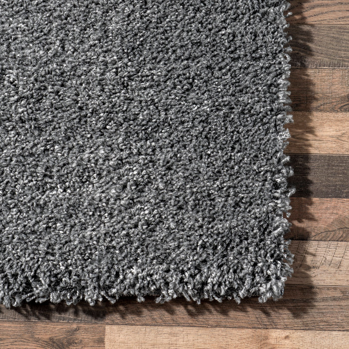 Grey Shaggy Plush Area Rug 120x180 cm