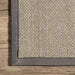 Grey Sisal Rug with Checker Weave Design for High-Traffic Areas