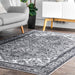Grey Snowflake Medallion Area Rug 150cm x 240cm