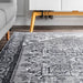 Grey Snowflake Medallion Area Rug 160x230 cm