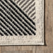 Grey Striped Area Rug 160cm x 230cm