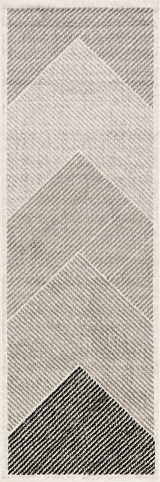Grey Striped Area Rug 160cm x 230cm