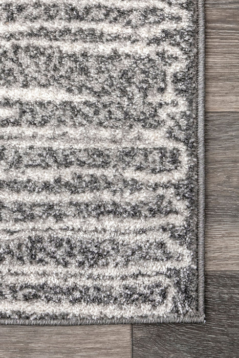 Grey Striped Area Rug for Living Room and Bedroom 160x230 cm