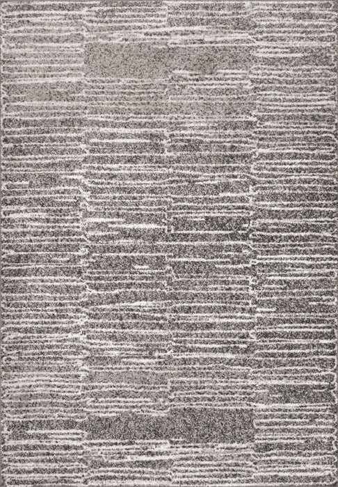 Grey Striped Area Rug for Living Room and Bedroom 160x230 cm