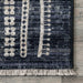 Grey Striped Area Rug for Living Room and Bedroom 50x80 cm