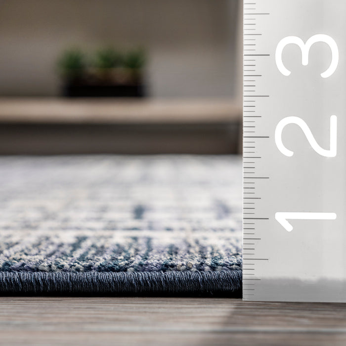 Grey Striped Area Rug for Living Room and Bedroom 50x80 cm