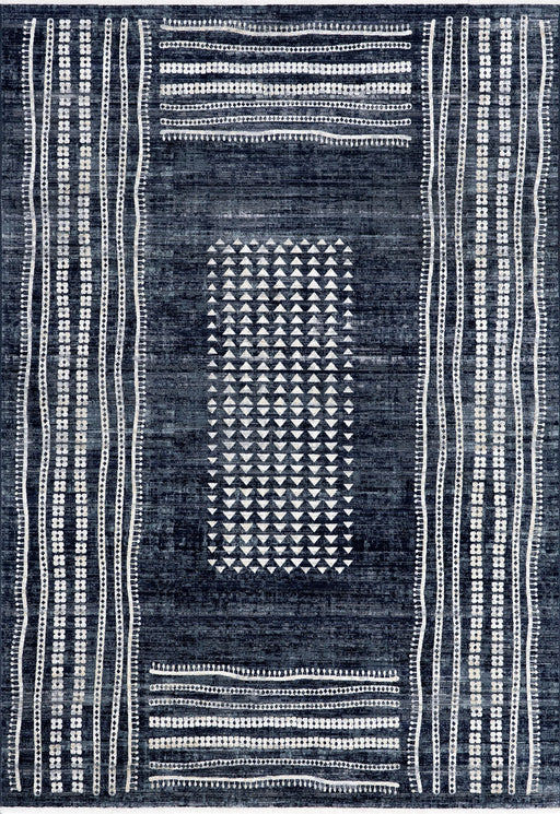 Grey Striped Area Rug for Living Room and Bedroom 50x80 cm