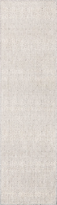 Grey Striped Indoor Outdoor Area Rug 152x244 cm