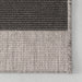 Grey Striped Indoor Outdoor Area Rug 160x230 cm