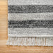 Grey Striped Indoor Outdoor Area Rug 160x230 cm