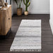 Grey Striped Tassel Area Rug 160x230 cm