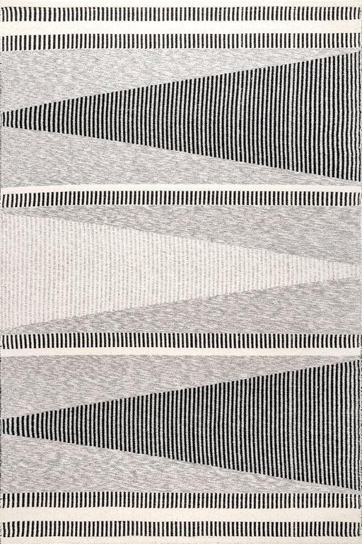 Harmaa Striped Waves Area -matto 140x200 cm