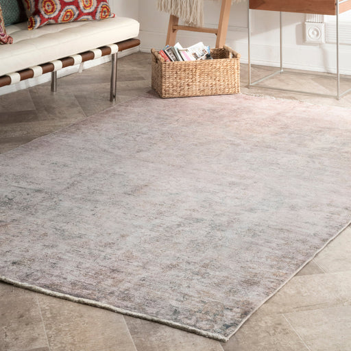 Grey Teardrop Trellis Machine Washable Flatweave Rug