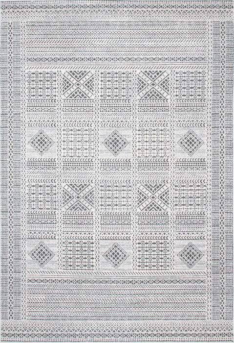 Grey Tiled Patchwork Area Rug 160 cm x 230 cm