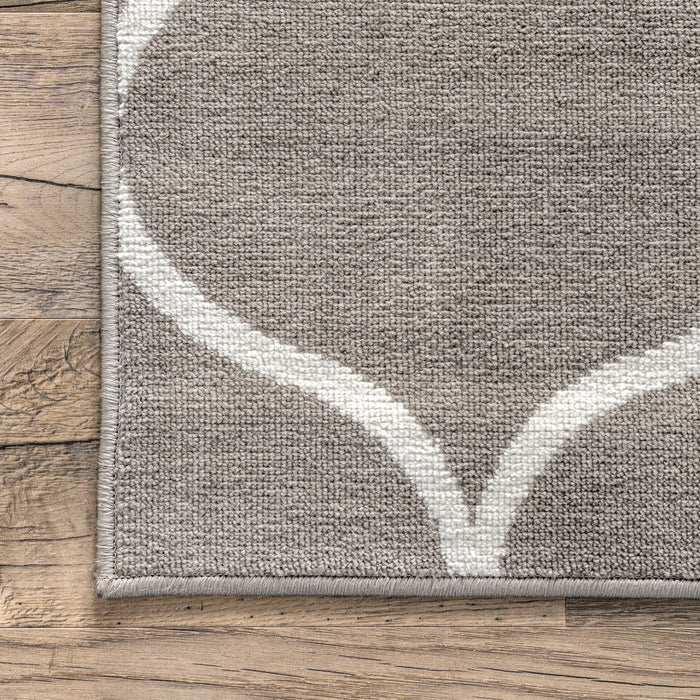 Grey Trellis Area Rug 120x180 cm