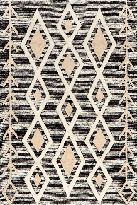 Grey Trellis Area Rug 160x230 cm