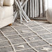 Grey Trellis Area Rug for Contemporary Home Decor