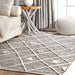 Grey Trellis Area Rug for Contemporary Home Decor