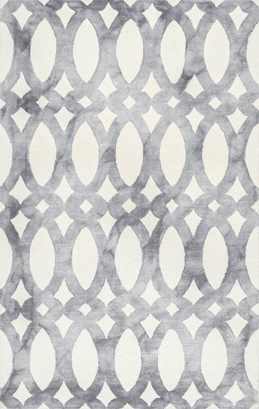 Gray Trellis Design Area Rug 170x240 cm Håndloom ull