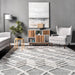 Grey Trellis Pattern Area Rug 120x180 cm