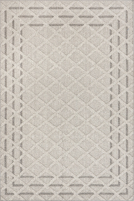 Grey Trellis Pattern Area Rug 160x230 cm