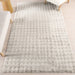 Grey Washable Checkered Plush Rug 120x180 cm