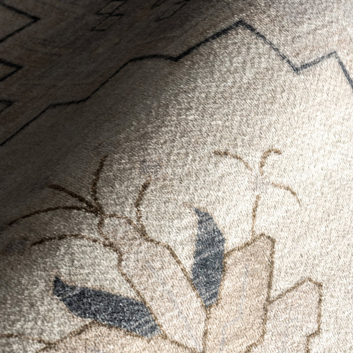 Grey Washable Geometric Area Rug 80cm x 150cm