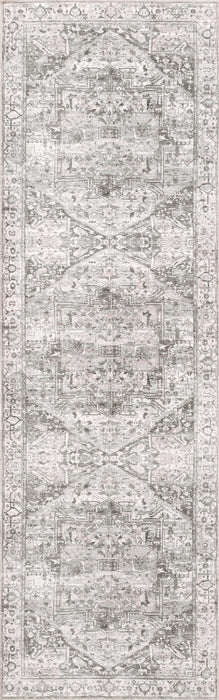 Grey Washable Medallion Area Rug 150x230 cm