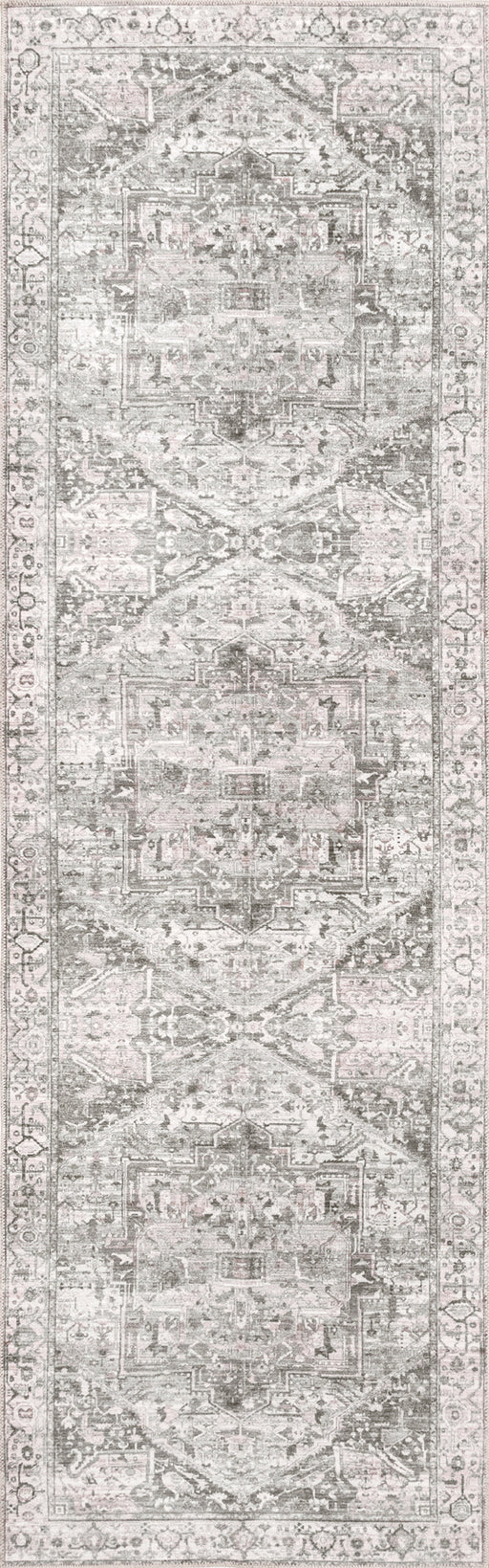Grey Washable Medallion Area Rug 150x230 cm