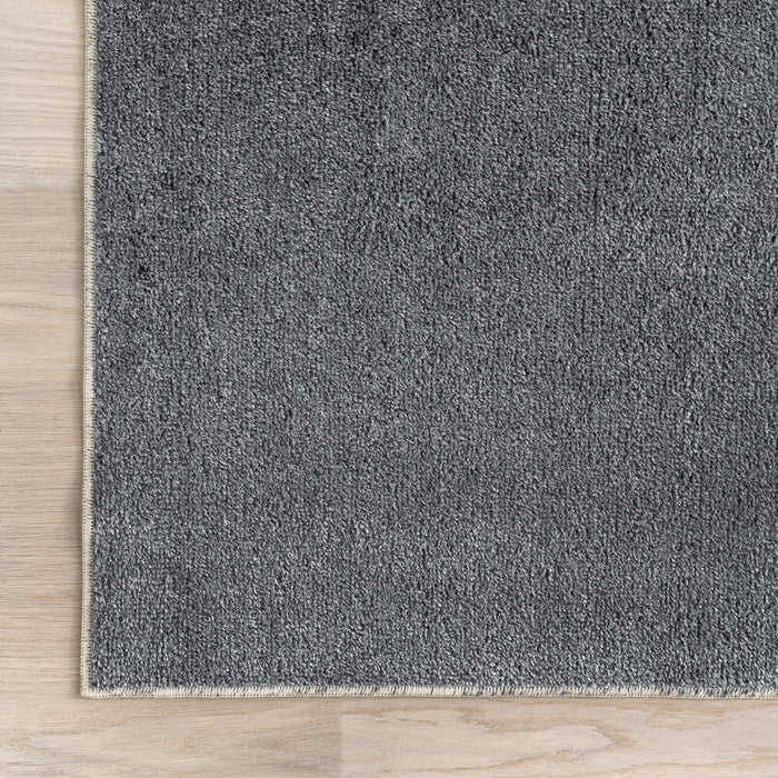 Grey Washable Solid Area Rug 140x200 cm