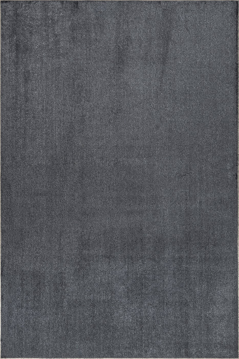 Grey Washable Solid Area Rug 140x200 cm