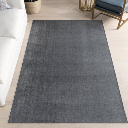 Grey Washable Solid Area Rug 140x200 cm