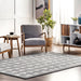 Grey Wool Geometric Area Rug 160x230 cm