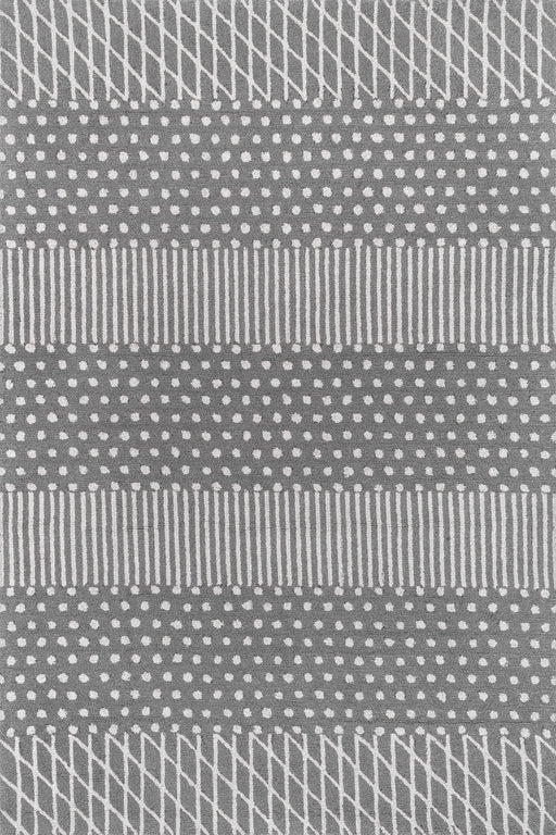 Grey Wool Lattice Area Rug for Modern Home Decor