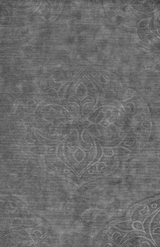 Grey Wool Medallion Area Rug 160x230 cm
