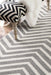 Grey Zigzag Stripes Area Rug for Modern Home Decor