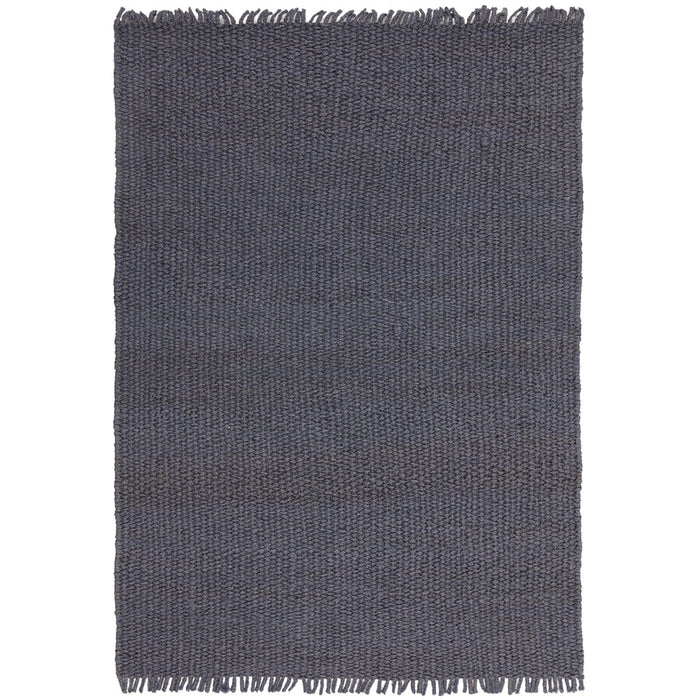 Grove Plain Hand-Woven Jute Flatweave Denim Rug