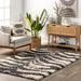 Gwendolyn Ivory Zebra Shag Area Rug 120 cm x 180 cm